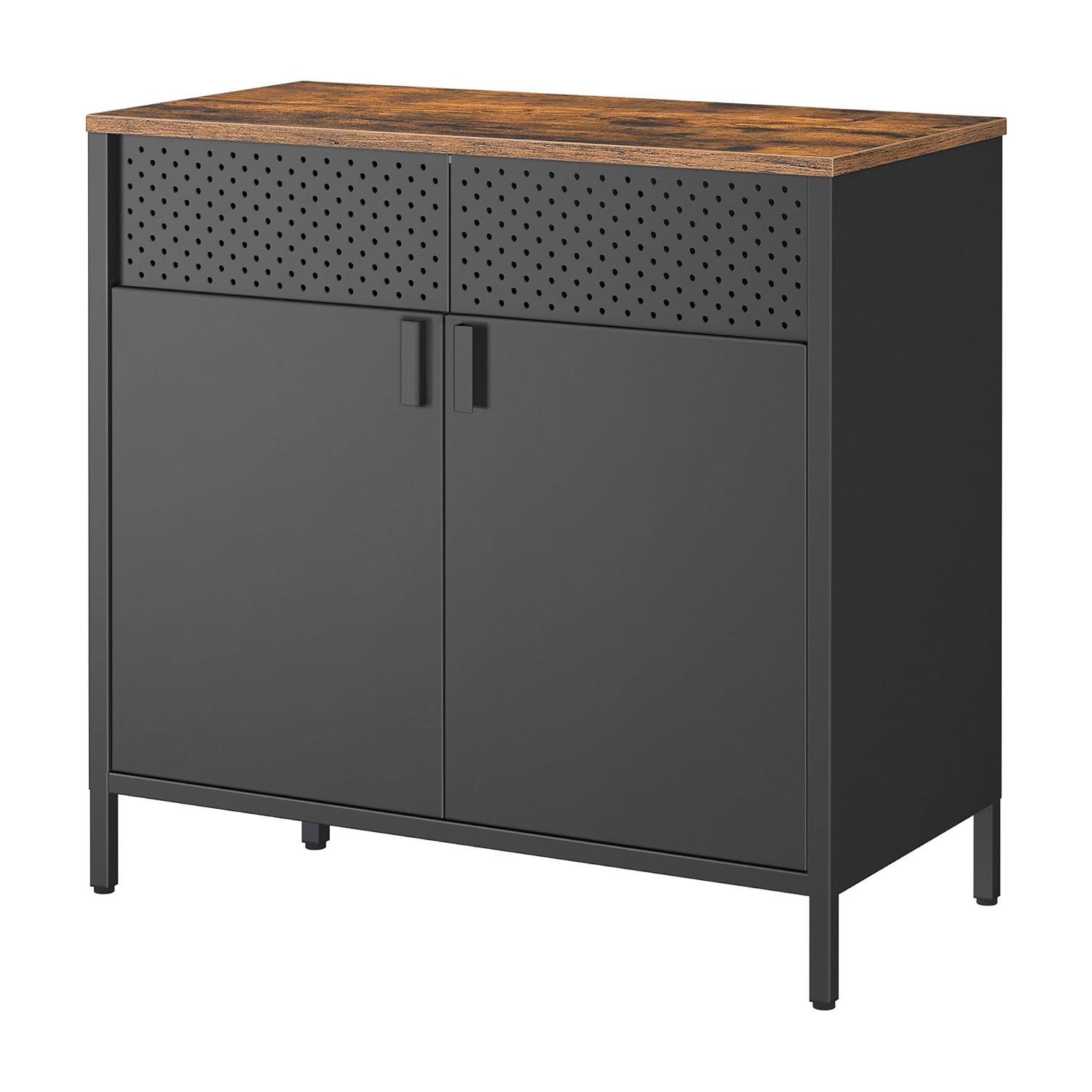 Buffet Sideboard Cabinet with Adjustable Shelves - Black