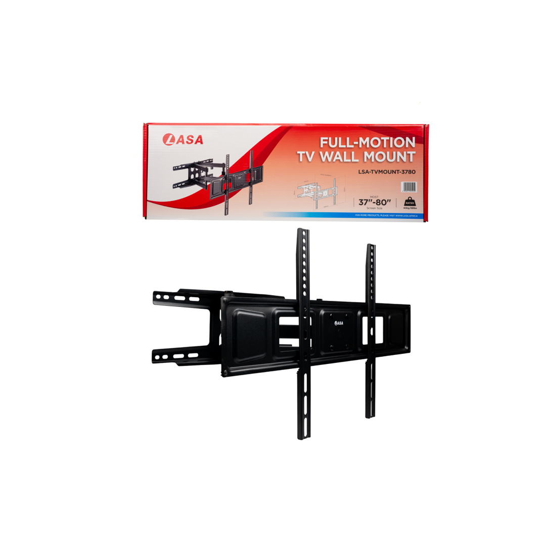 Dual Arm TV Wall Mount - Black